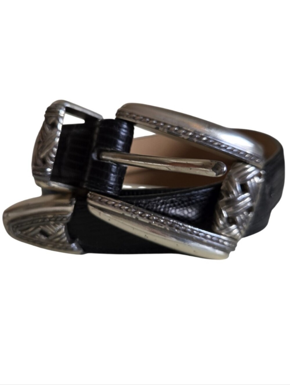 vintage brighton museum collection black leather belt size S